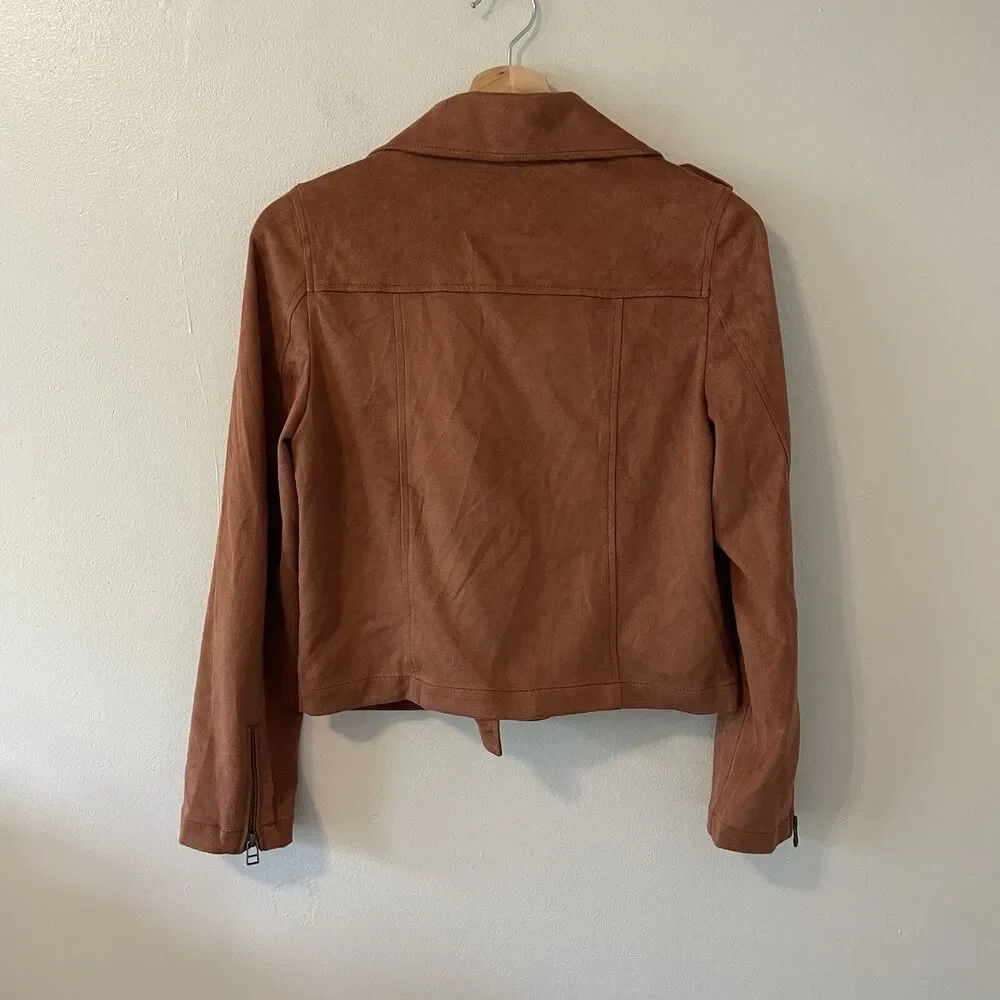 NWT Matilda Jane Girl's Faux Suede Moto Jacket Size 16 Tween